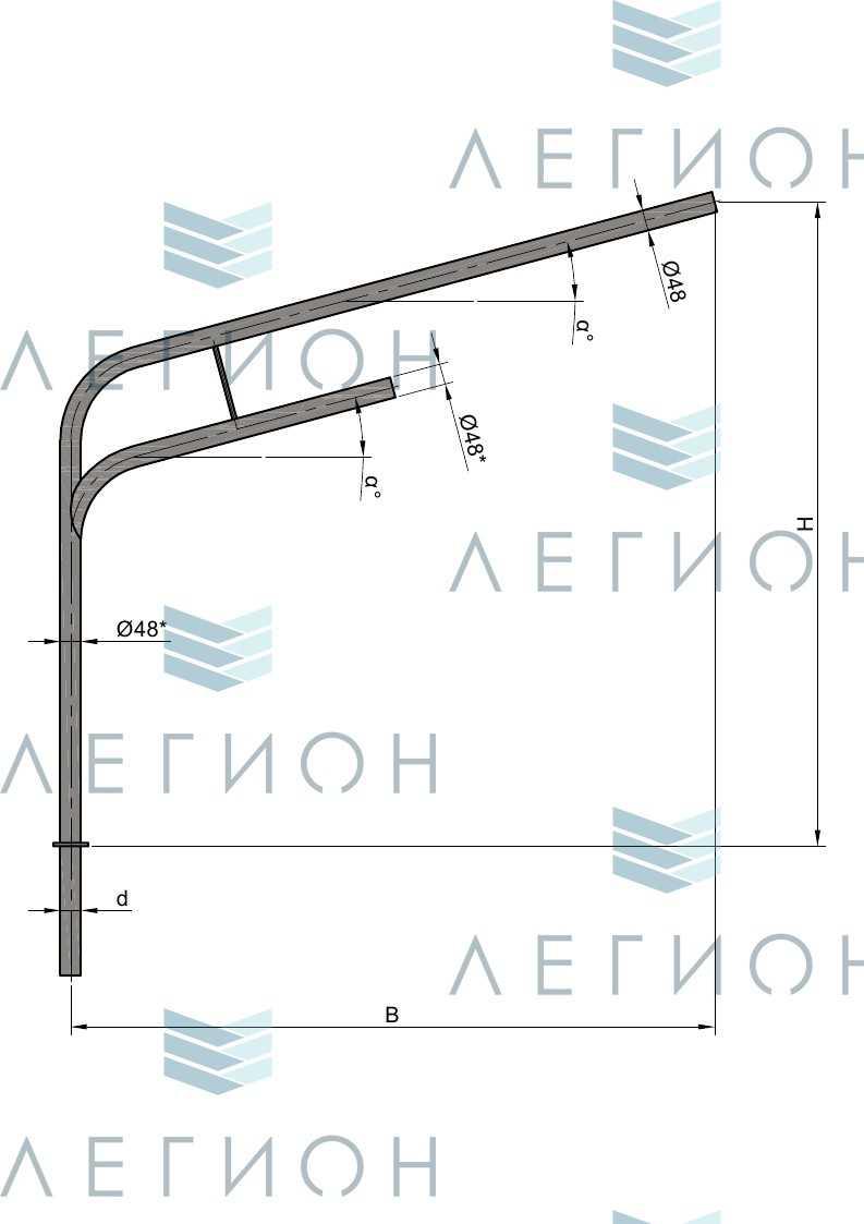 К9-3,0-2,5-1-1 кронштейн двухрожковый